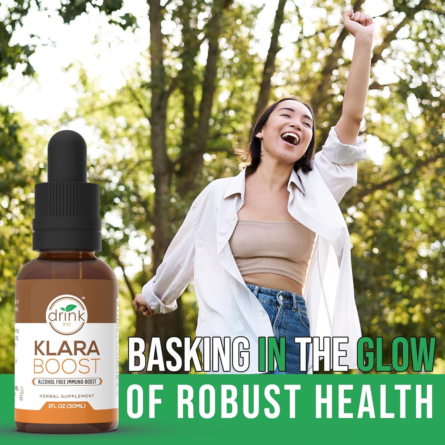 Drink Inc. Klara Boost: 30ML Herbal Supplement for Daily Detox and Revitalization | High-Potency Immuno-Boost with Organic Ingredients