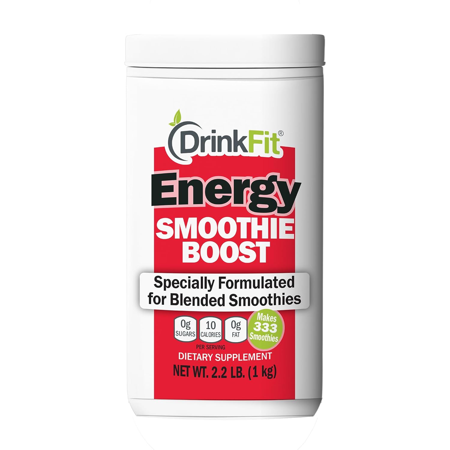 DrinkFit Smoothie Powder Mix - Energizing Meal Replacement Shake Supplement for Blended Smoothies - Gluten Free, 2.2 lbs Jug