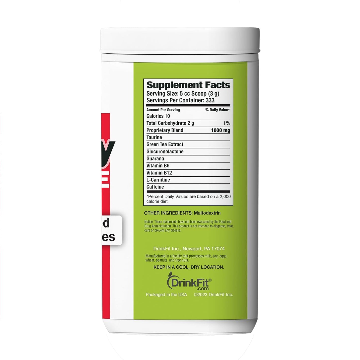 DrinkFit Smoothie Powder Mix - Energizing Meal Replacement Shake Supplement for Blended Smoothies - Gluten Free, 2.2 lbs Jug