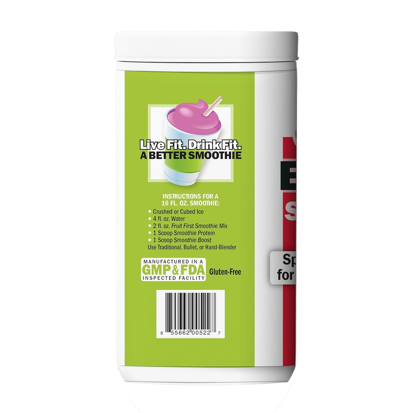 DrinkFit Smoothie Powder Mix - Energizing Meal Replacement Shake Supplement for Blended Smoothies - Gluten Free, 2.2 lbs Jug