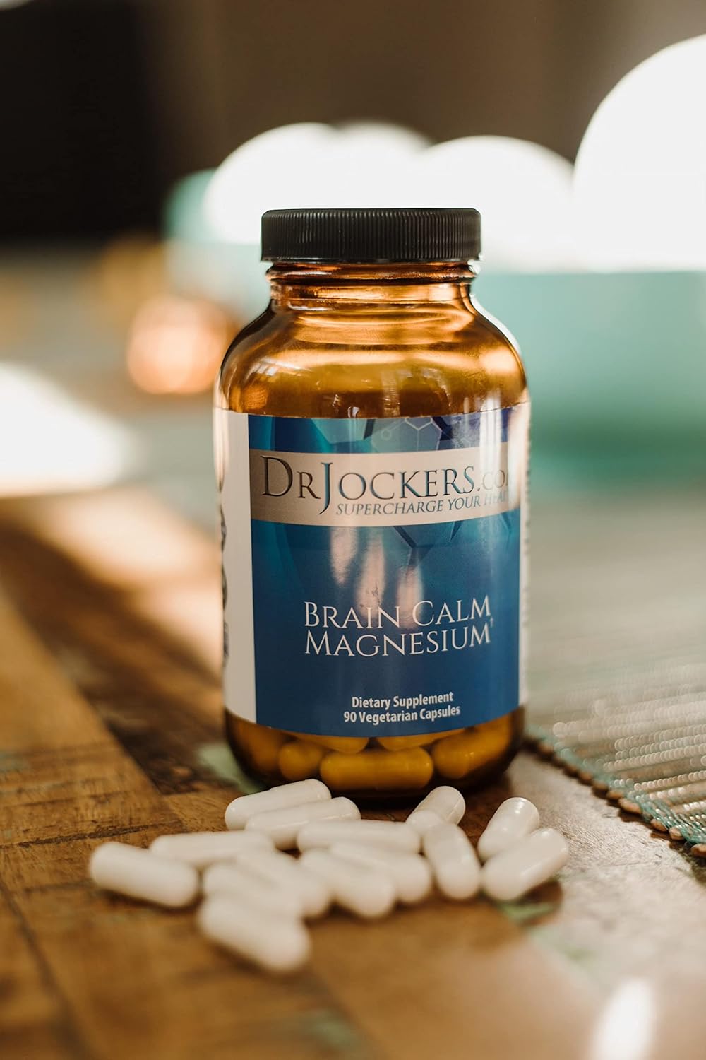 DrJockers.com Brain Calm Magnesium Capsules - Supports Cognitive Function & Well-Being - Gluten-Free Supplement - 90 Count