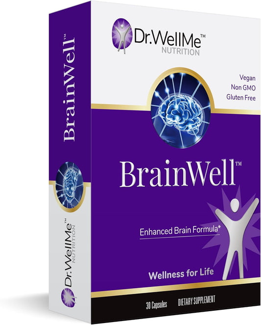 Dr.WellMe Nootropic Brain Booster Supplement with Turmeric & Ginkgo Biloba - Memory, Focus & Cognitive Health Support - Vegan Capsules (30 Count)
