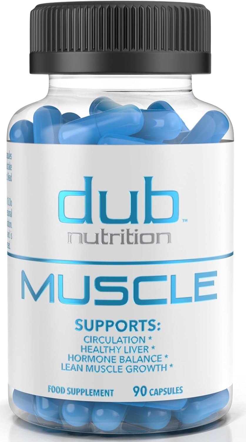Dub Nutrition Muscle Supplement with Milk Thistle, Beta Alanine, Acai, Vitamins B6 & C - Supports Recovery, Strength, & Wellness - 90 Capsules