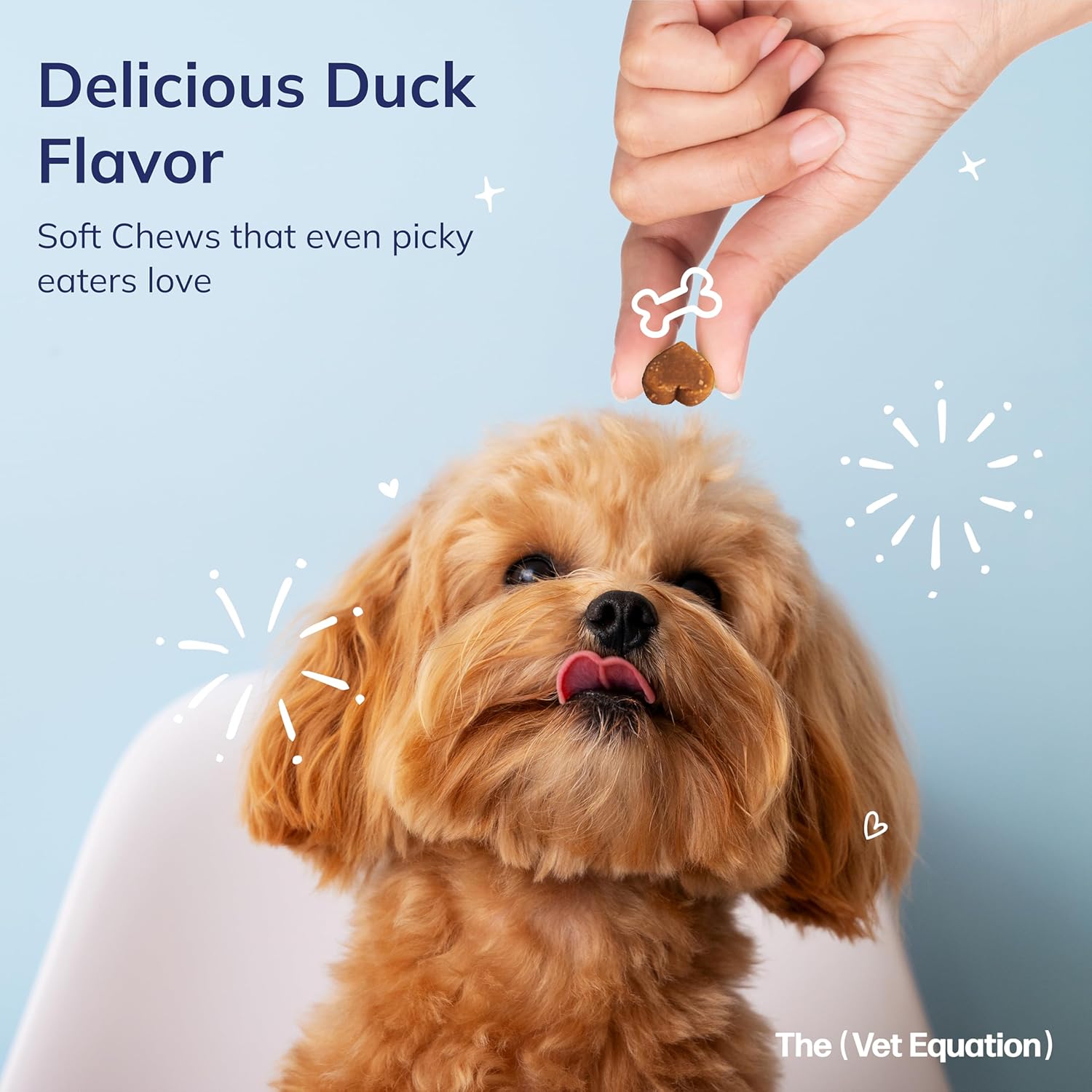 Duck-Flavored Omega Multifunctional Chews for Dogs - 90 Count with Marine Sourced Omega-3s for Joint, Skin, Coat, & Immune Health