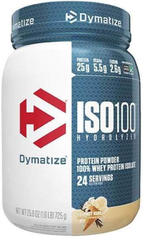 Dymatize ISO 100 Hydrolyzed Whey Protein Isolate - Gourmet Chocolate 1.6 lbs - High-Quality Protein Supplement