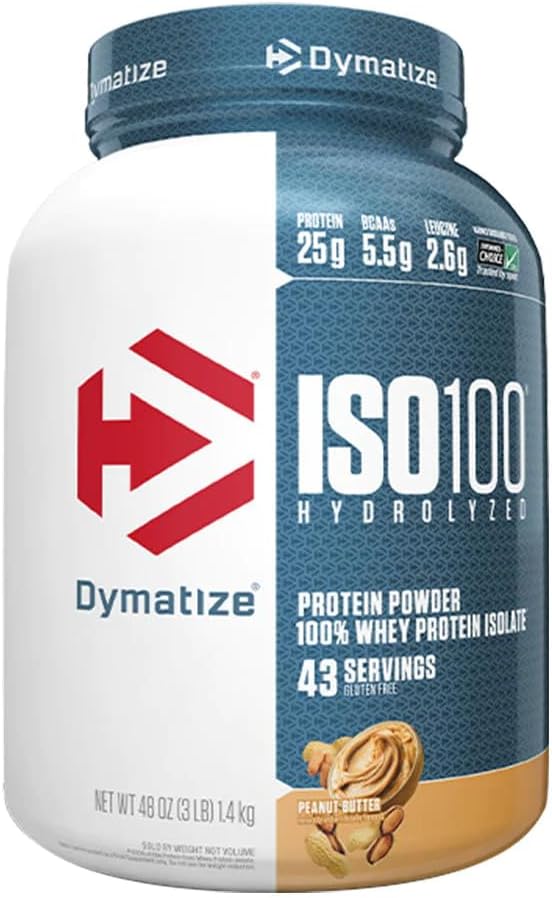 Dymatize ISO 100 Hydrolyzed Whey Protein Isolate - Gourmet Chocolate 1.6 lbs - High-Quality Protein Supplement