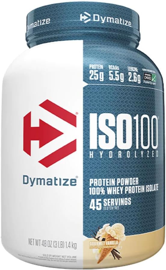 Dymatize ISO 100 Hydrolyzed Whey Protein Isolate - Gourmet Chocolate 1.6 lbs - High-Quality Protein Supplement
