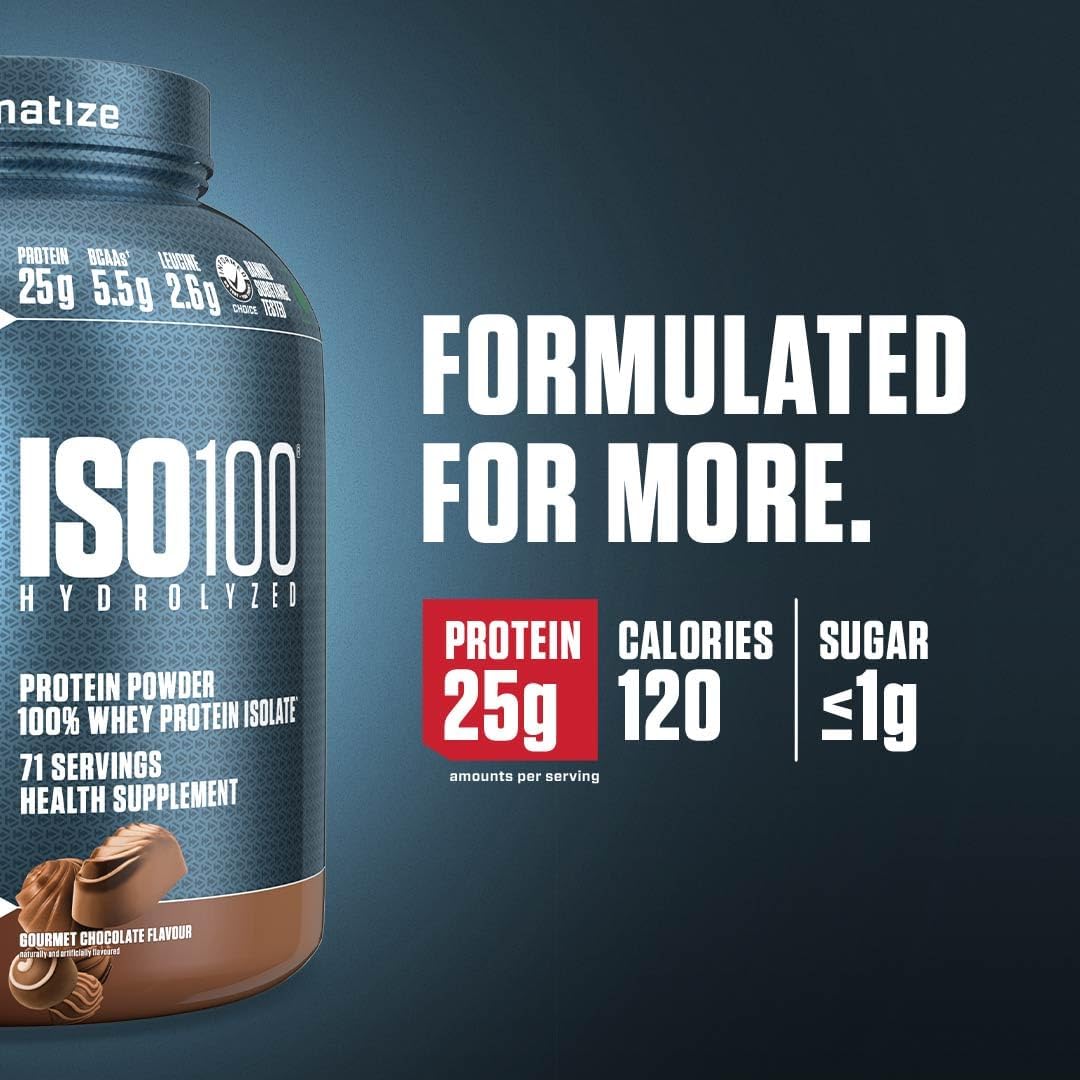 Dymatize Nutrition ISO 100 Whey Protein Powder - Gourmet Chocolate Flavor, 5 lb Size