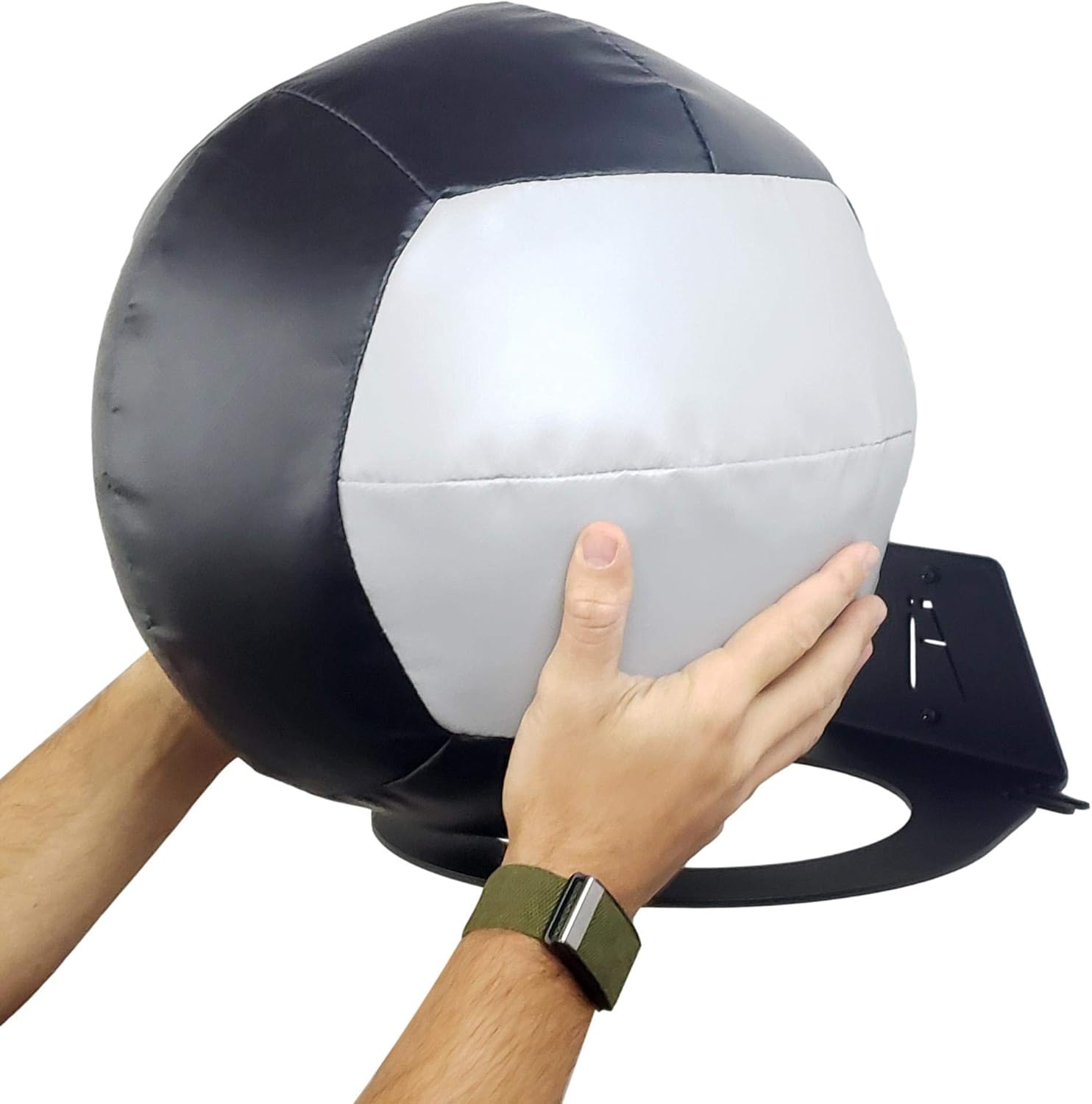 Dynamax Medicine Ball Wall Mount Storage Rack, 8.5" Inside Diameter, 30-lb Capacity - Gym Exercise Sports Balls Organizer