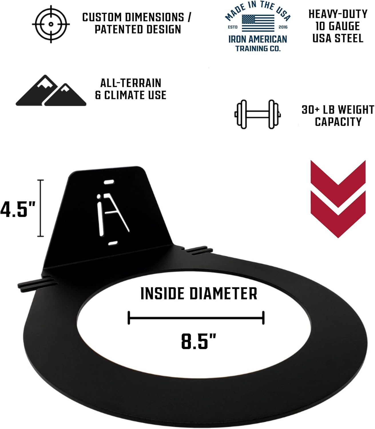 Dynamax Medicine Ball Wall Mount Storage Rack, 8.5" Inside Diameter, 30-lb Capacity - Gym Exercise Sports Balls Organizer