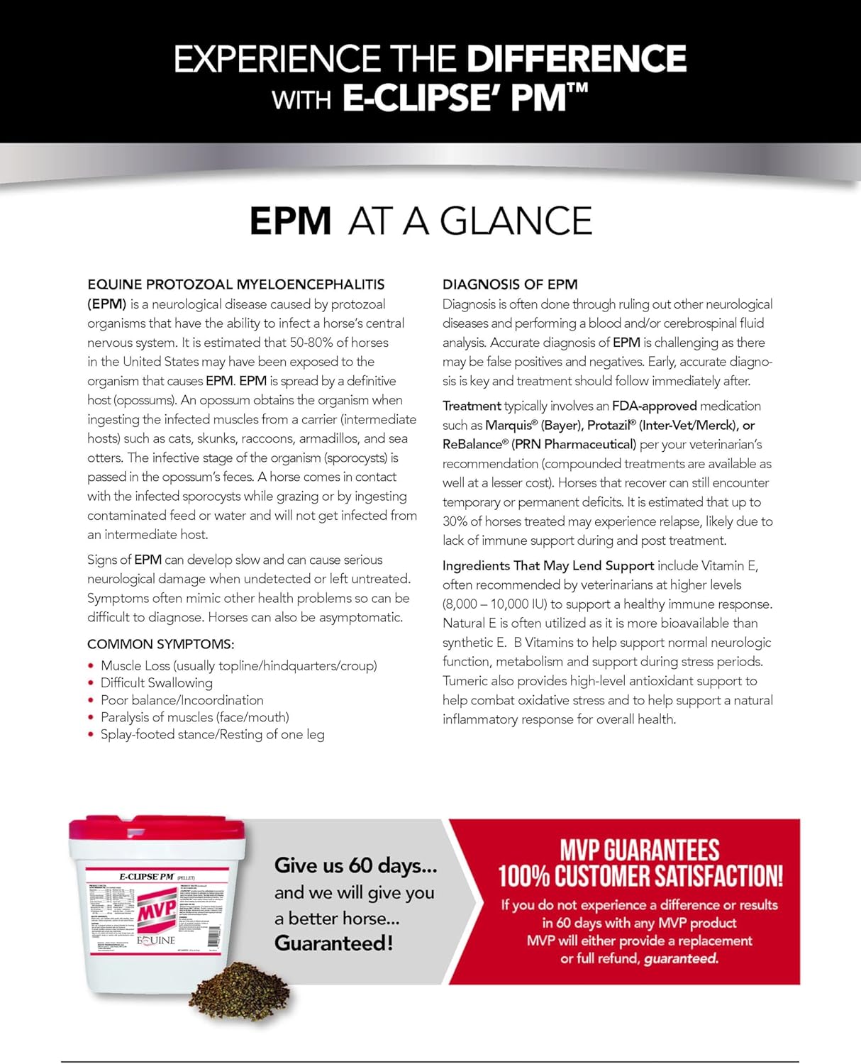 E-Clipse PM (18 lb) Equine Supplement for Neurologic Health and Immune Support
