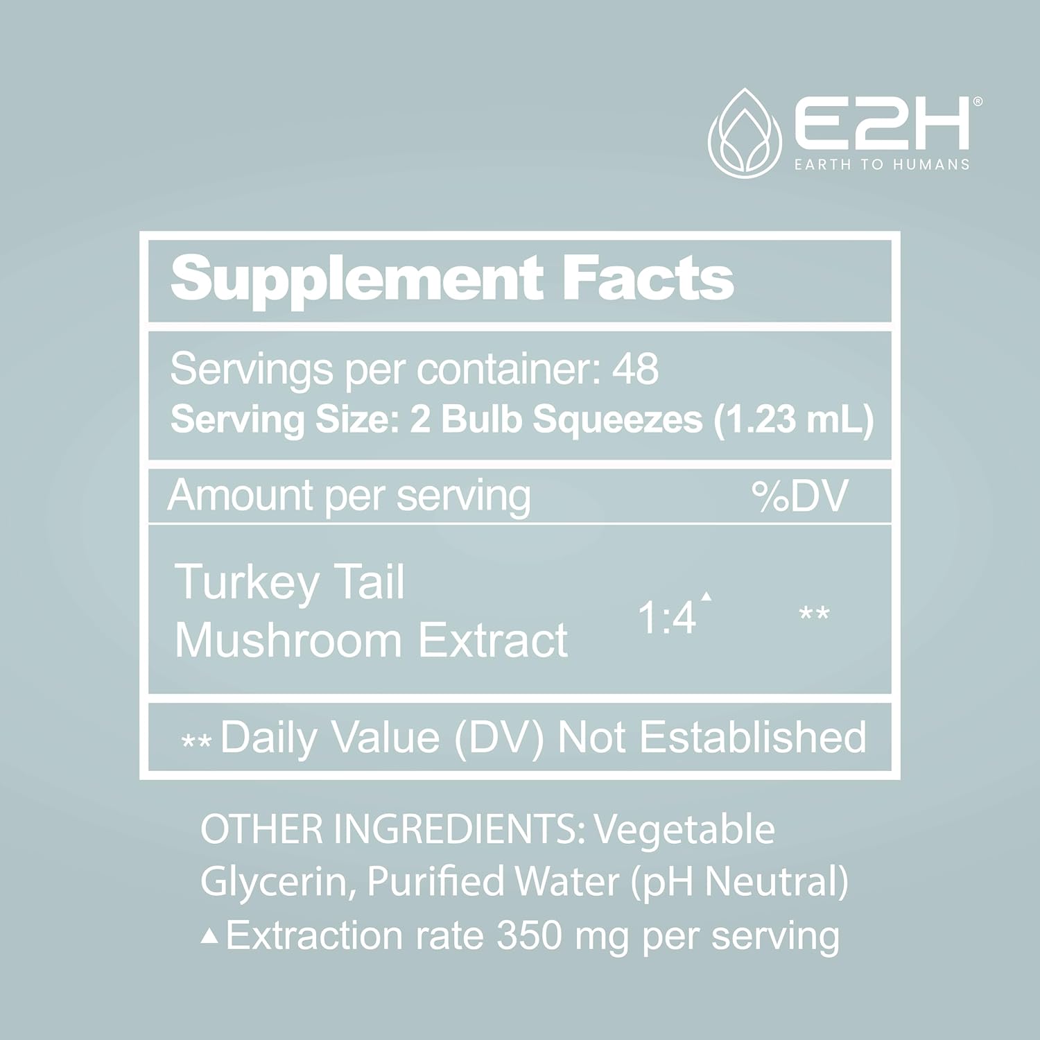 E2H Turkey Tail Mushroom Extract - Immune & Digestive Support Supplement - Non-GMO, Vegan - Pack of 3