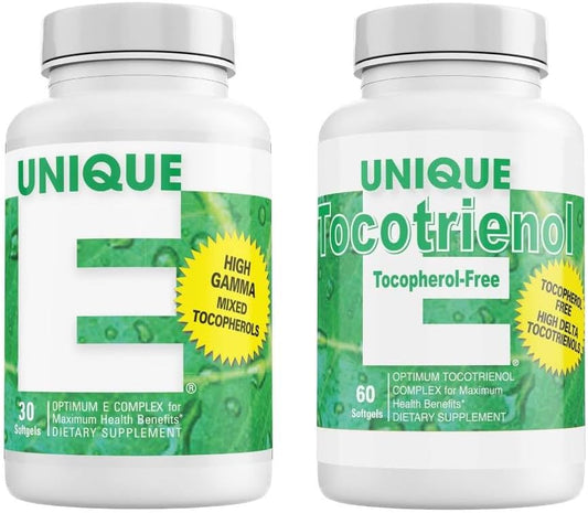 E.A.C. Grace Mixed Tocopherols Concentrate Softgel & Tocotrienols Tocopherol-Free Softgels - 30 & 60 Count