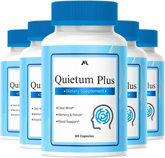 Ear Health Supplement for Tinnitus Relief, Improved Focus, and Peaceful Living - Pack of 5 Bottles