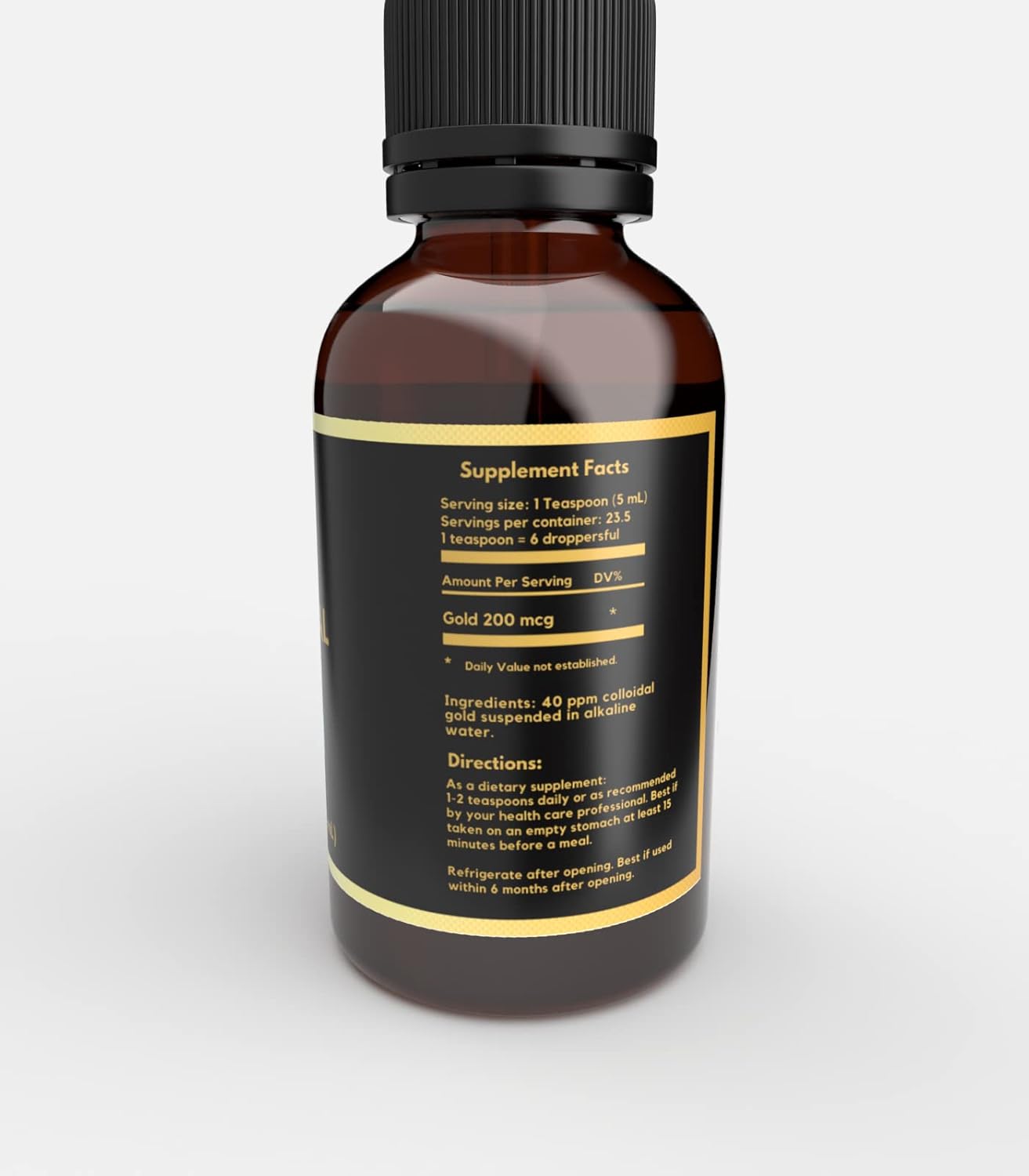 Earth Clinic ® Colloidal Gold - 4 oz Dropper Bottle, 40 PPM Double Potency for Enhanced Brain Health & Cognitive Support