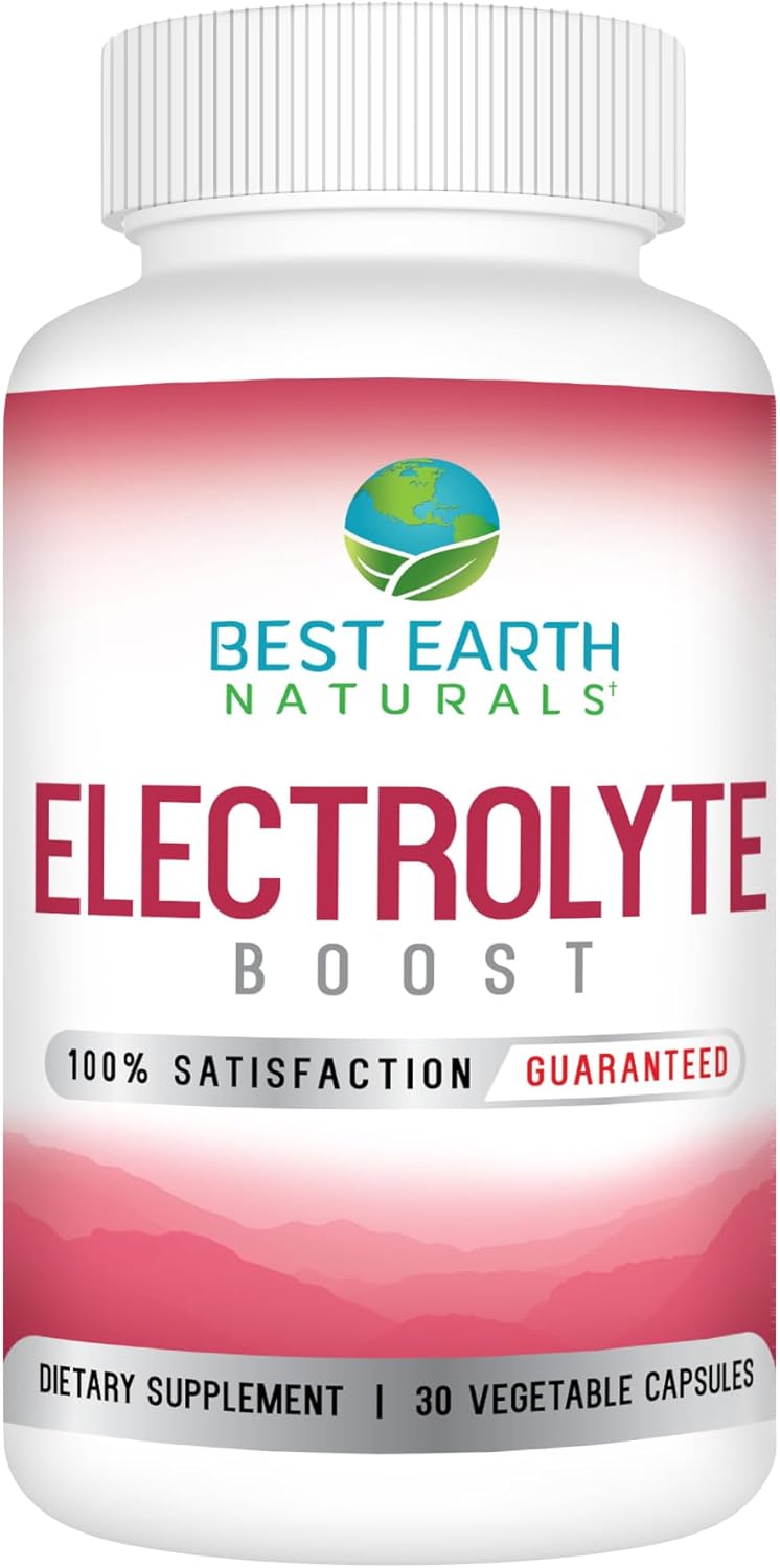 Earth Naturals Electrolyte Balance Support Supplement - Vitamin D, Calcium, Magnesium, Sodium, Potassium, Boron - 30 ct. Capsules