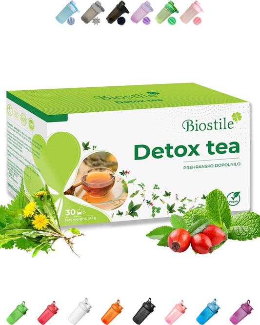EBAT Natural Detox Tea - Herbal Blend for Gut, Liver & Whole Body Health - Relieves Stomach Flatulence - Supports Digestive Tract Detox - Promotes Optimal Intestinal Transit - 30 Sachets