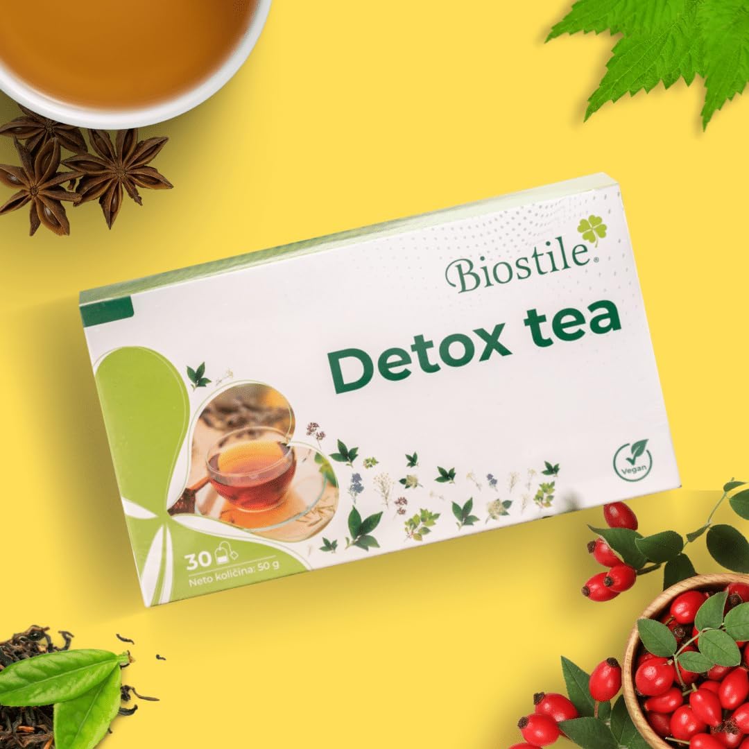 EBAT Natural Detox Tea - Herbal Blend for Gut, Liver & Whole Body Health - Relieves Stomach Flatulence - Supports Digestive Tract Detox - Promotes Optimal Intestinal Transit - 30 Sachets