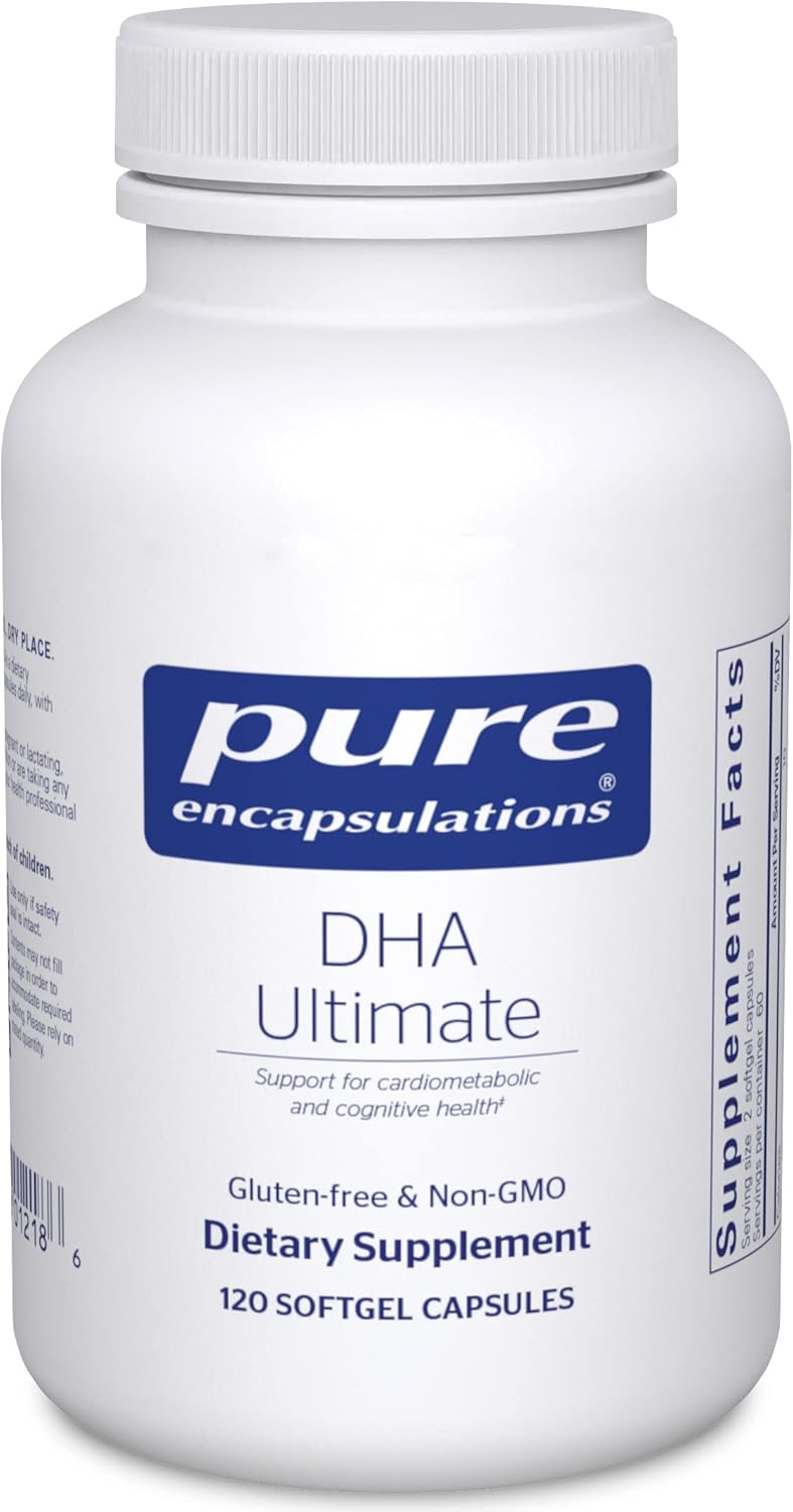 Eco-Friendly Supercritical CO2 Extracted DHA Fish Oil Capsules - 120 Softgels by Pure Encapsulations