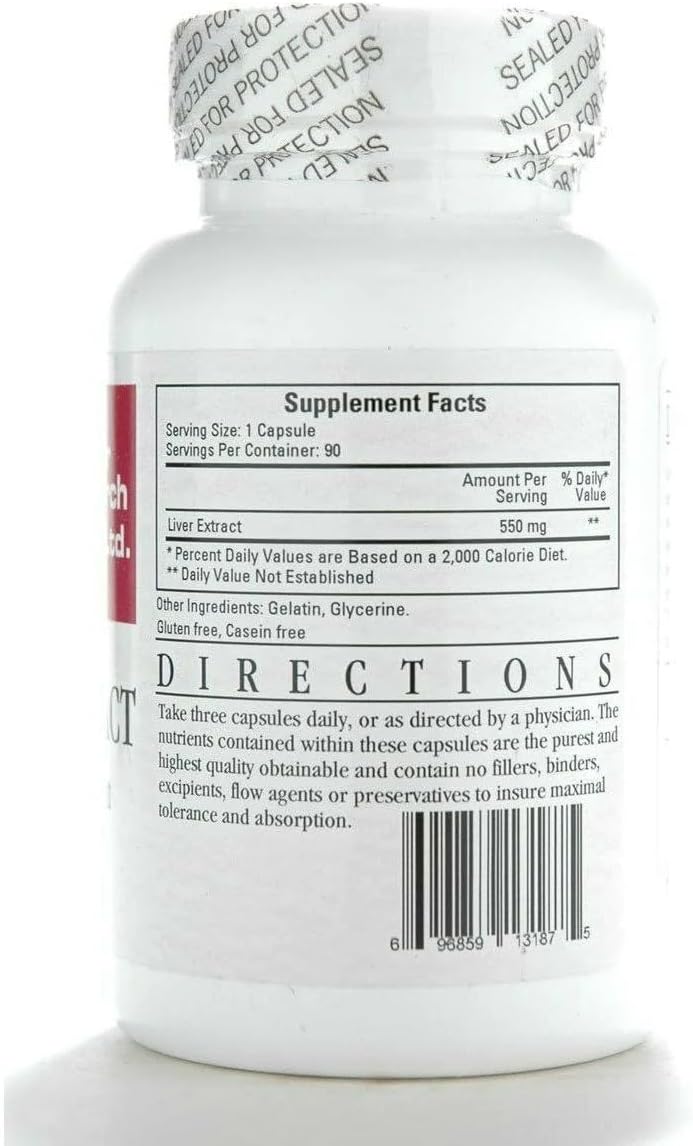Ecological Formulas Liver Extract Capsules - 90 Count