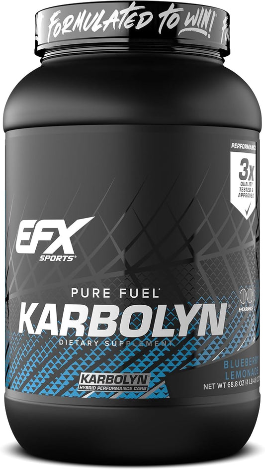 EFX Sports Karbolyn Fuel - Blueberry Lemonade Carb Powder for Energy & Recovery - 36 Servings