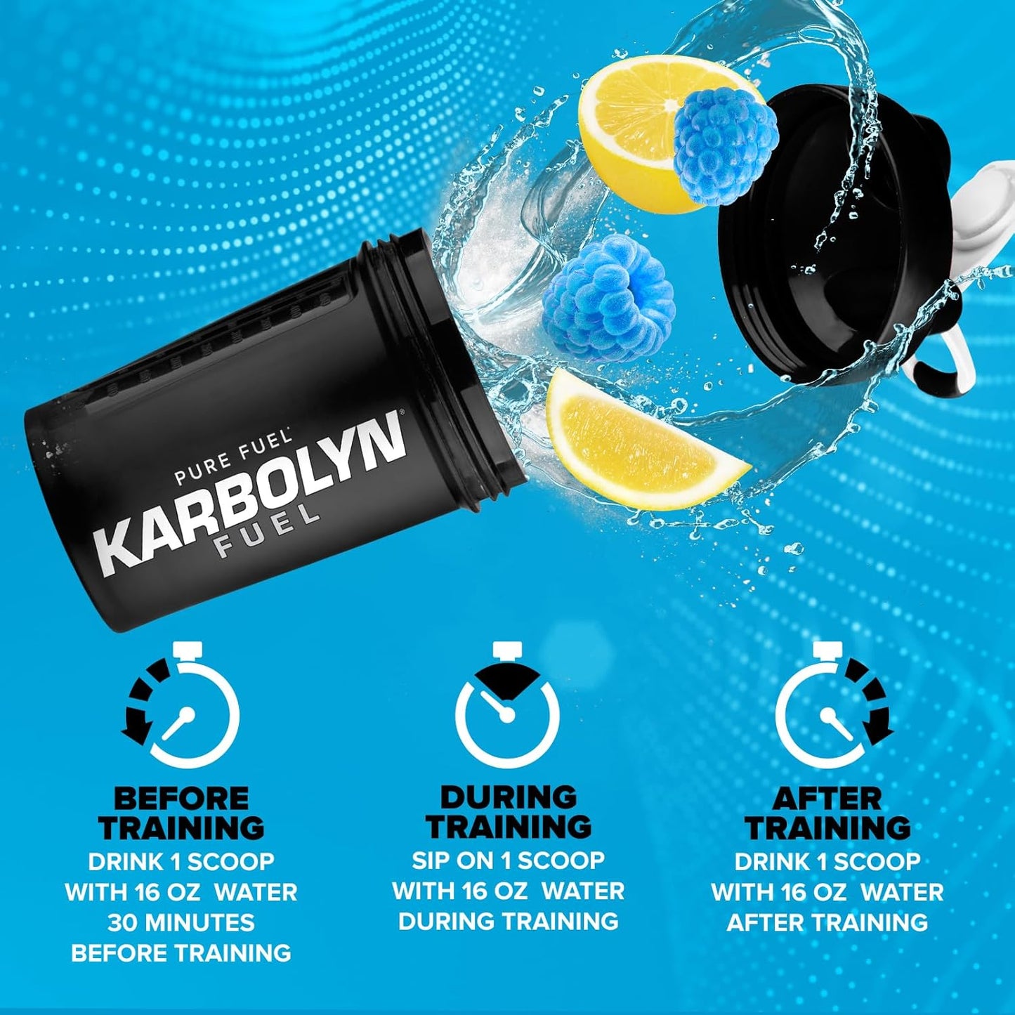 EFX Sports Karbolyn Fuel - Blueberry Lemonade Carb Powder for Energy & Recovery - 36 Servings