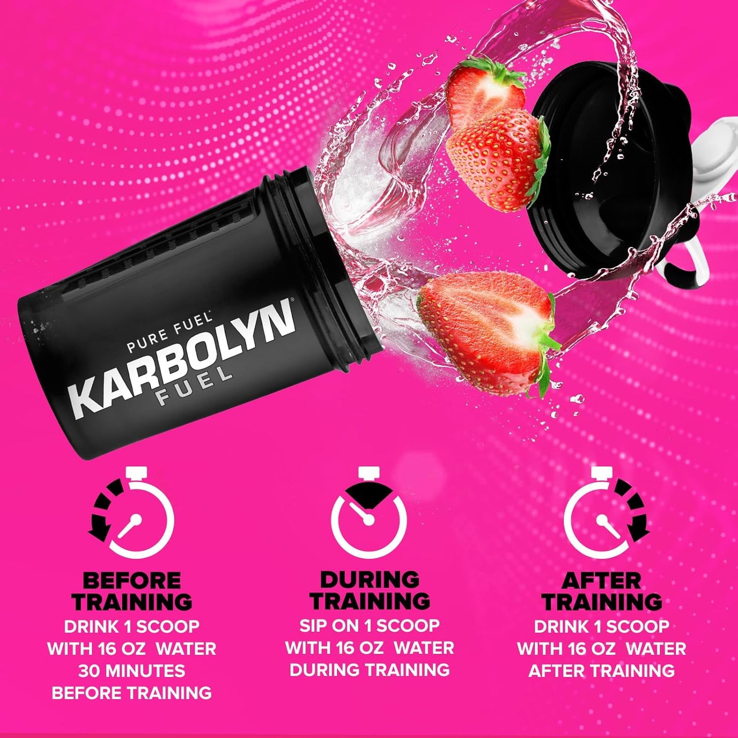EFX Sports Karbolyn Fuel - Fast-Absorbing Carbohydrate Powder for Carb Loading and Sustained Energy - Strawberry Flavor - 35 Servings