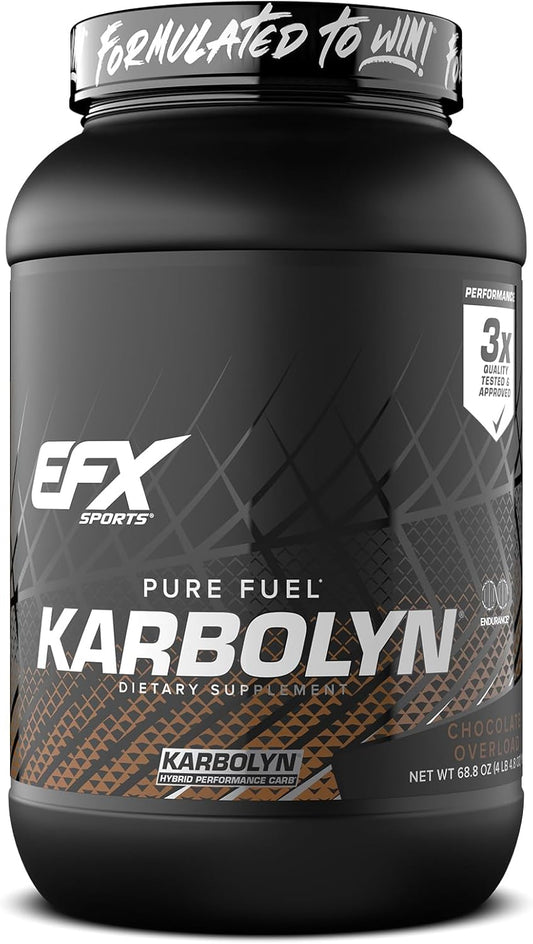 EFX Sports Karbolyn Fuel Carb Powder - Chocolate Overload - 36 Servings - Fast Absorbing, Sustained Energy, Quick Recovery - Stimulant Free