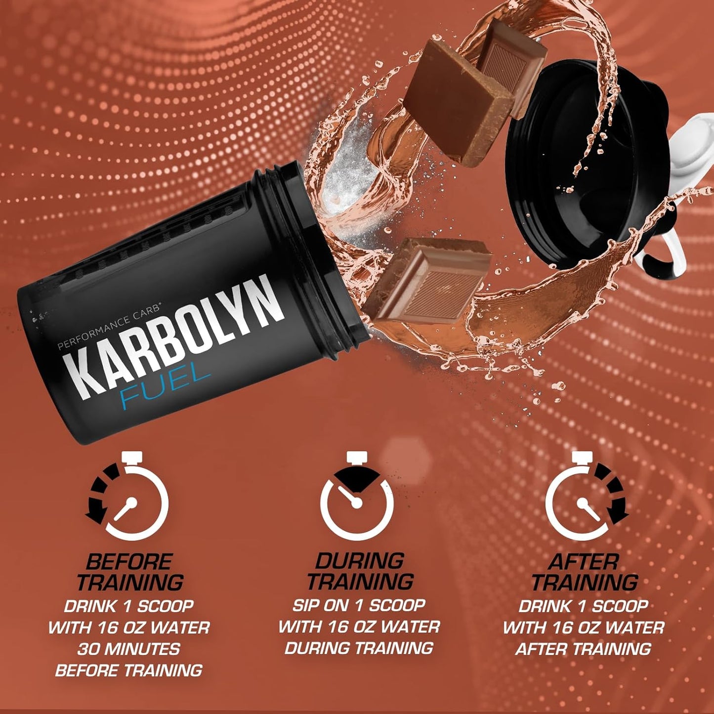 EFX Sports Karbolyn Fuel Carb Powder - Chocolate Overload - 36 Servings - Fast Absorbing, Sustained Energy, Quick Recovery - Stimulant Free