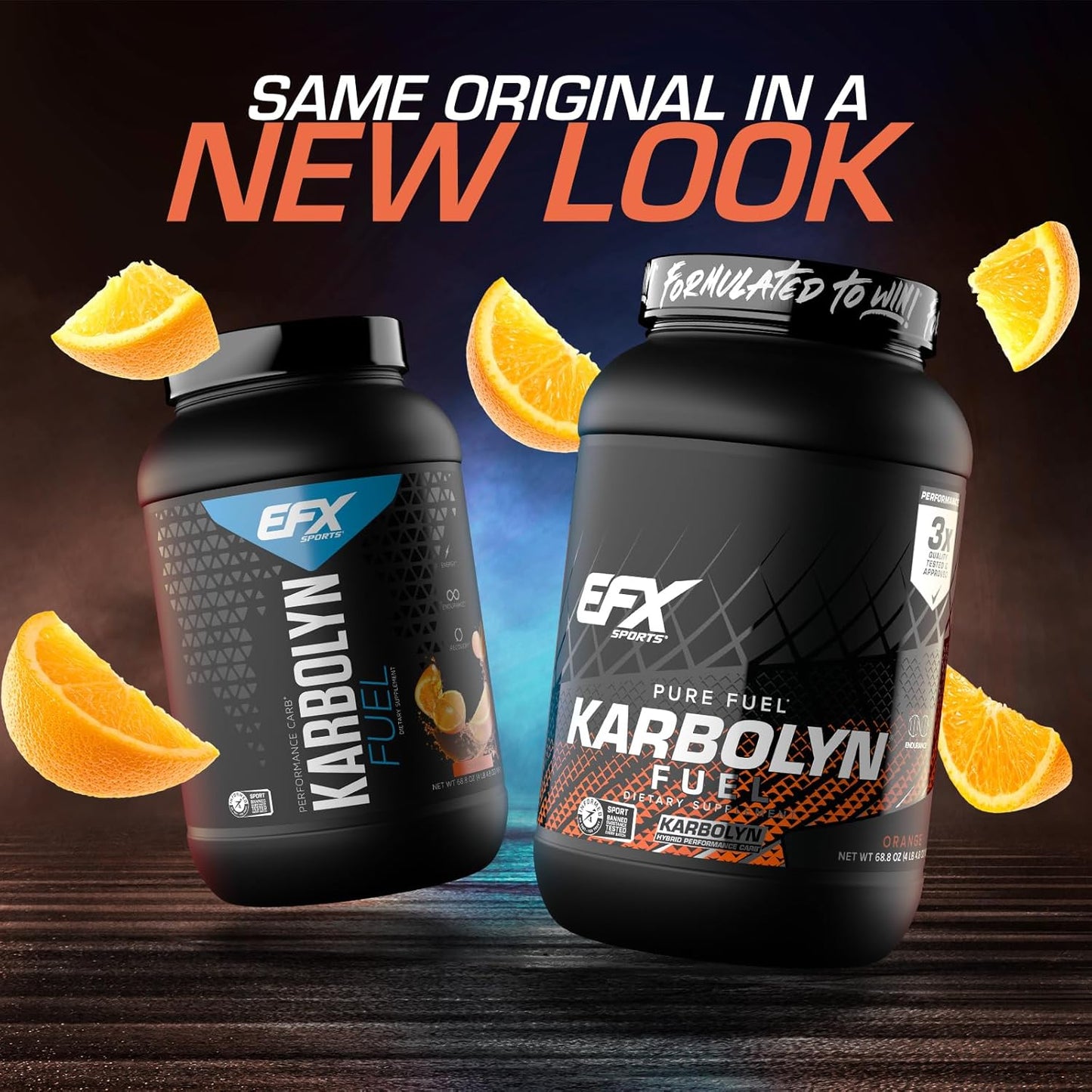 EFX Sports Karbolyn Fuel Carbohydrate Powder - Fast Absorption, Sustained Energy, Quick Recovery - Orange Flavor, 35 Servings