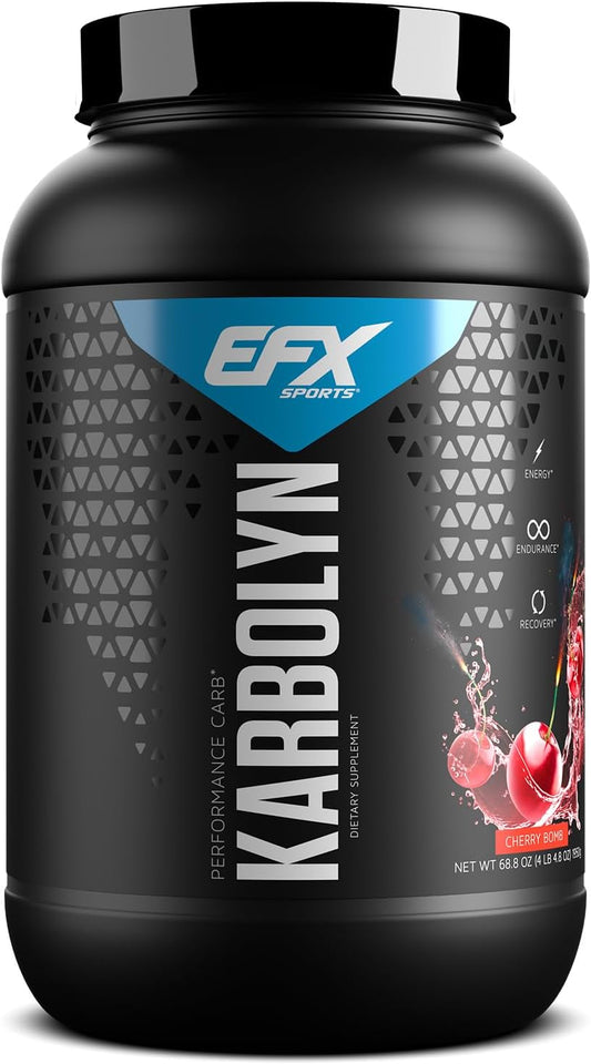 EFX Sports Karbolyn Fuel: Cherry Bomb Carbohydrate Powder for Carb Load, Energy, Recovery - 37 Servings