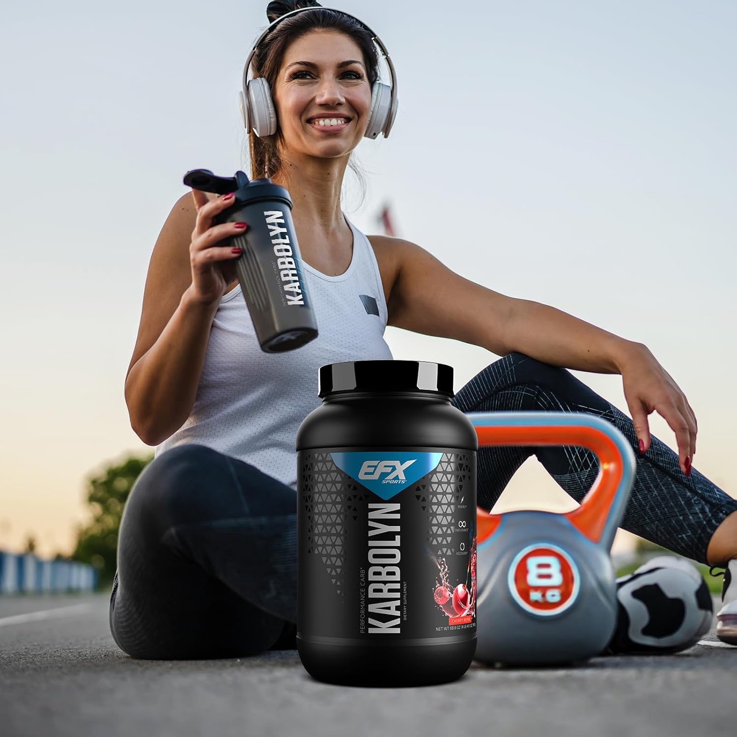 EFX Sports Karbolyn Fuel: Cherry Bomb Carbohydrate Powder for Carb Load, Energy, Recovery - 37 Servings
