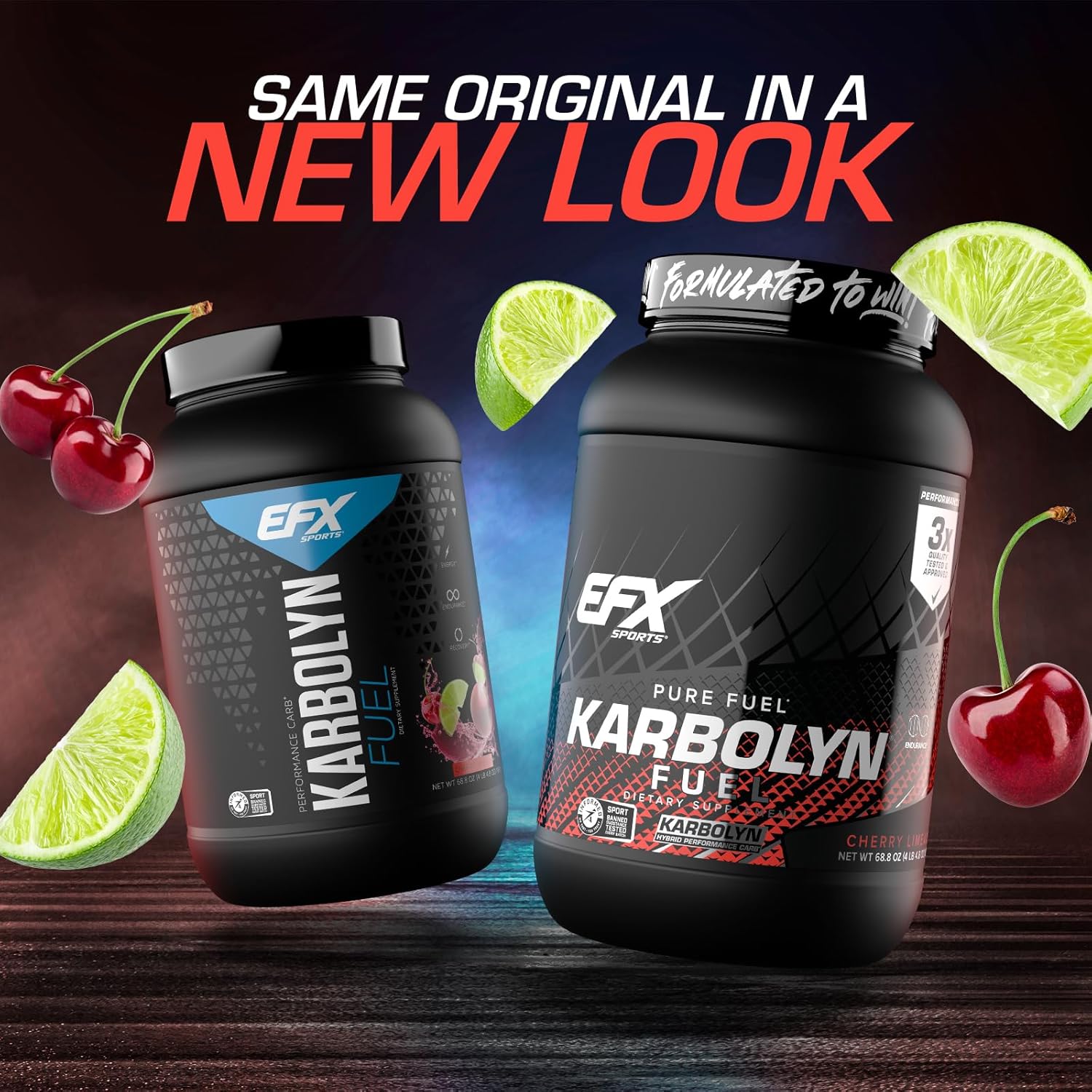 EFX Sports Karbolyn Fuel: Fast-Absorbing Carb Powder for Carb Loading & Sustained Energy - Cherry Limeade, 37 Servings