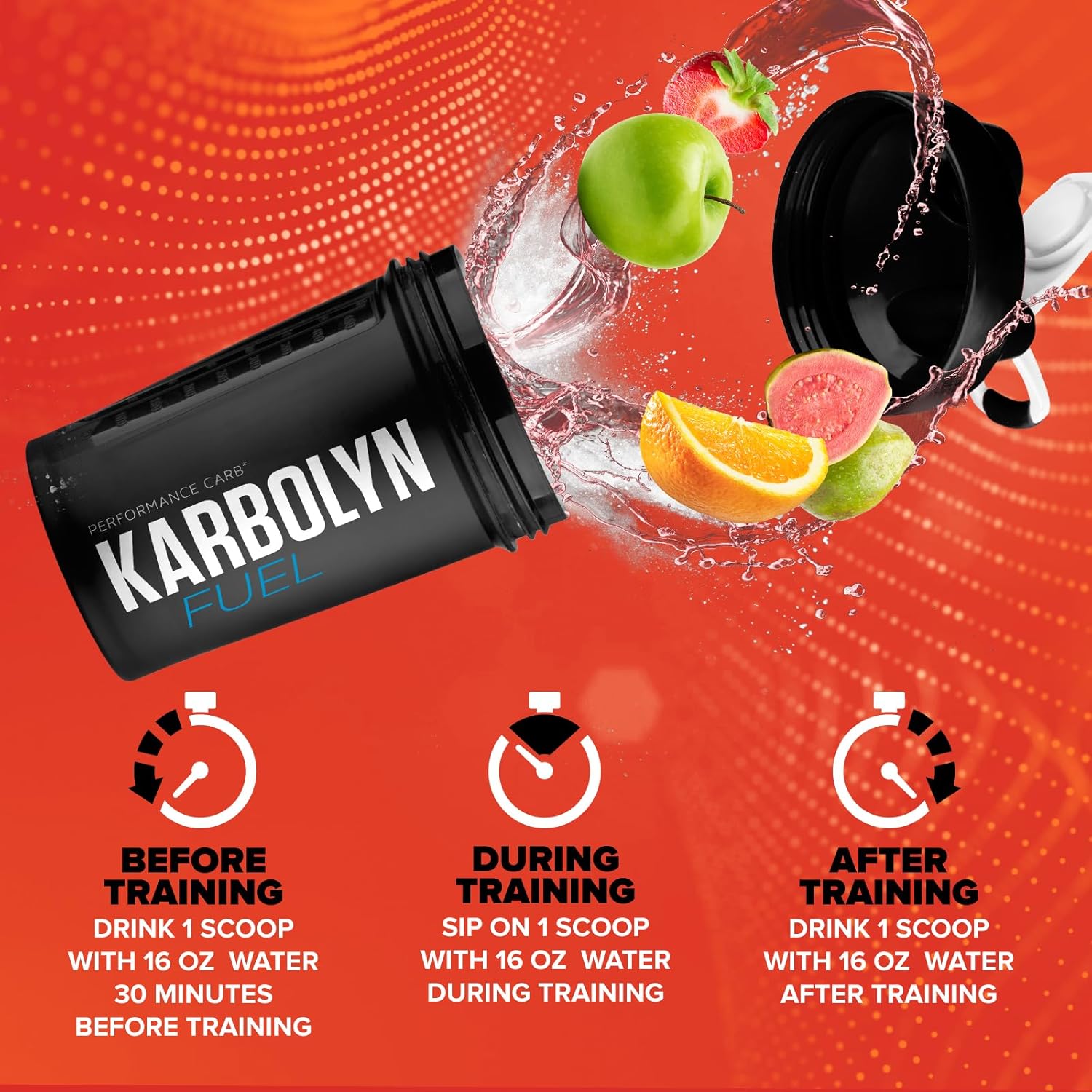 EFX Sports Karbolyn Fuel: Fast-Absorbing Carb Powder for Energy & Recovery - Fruit Punch Flavor - 36 Servings