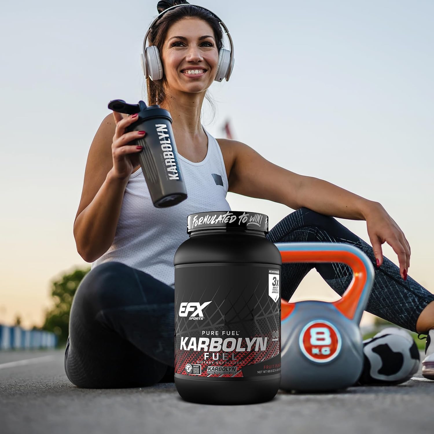 EFX Sports Karbolyn Fuel: Fast-Absorbing Carb Powder for Energy & Recovery - Fruit Punch Flavor - 36 Servings