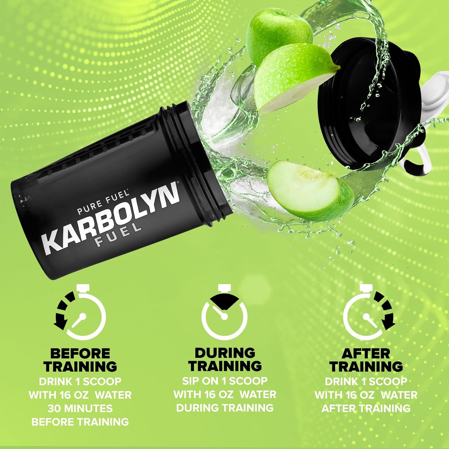 EFX Sports Karbolyn Fuel Green Apple Powder - Fast-Absorbing Carb Load for Sustained Energy & Recovery - 35 Servings