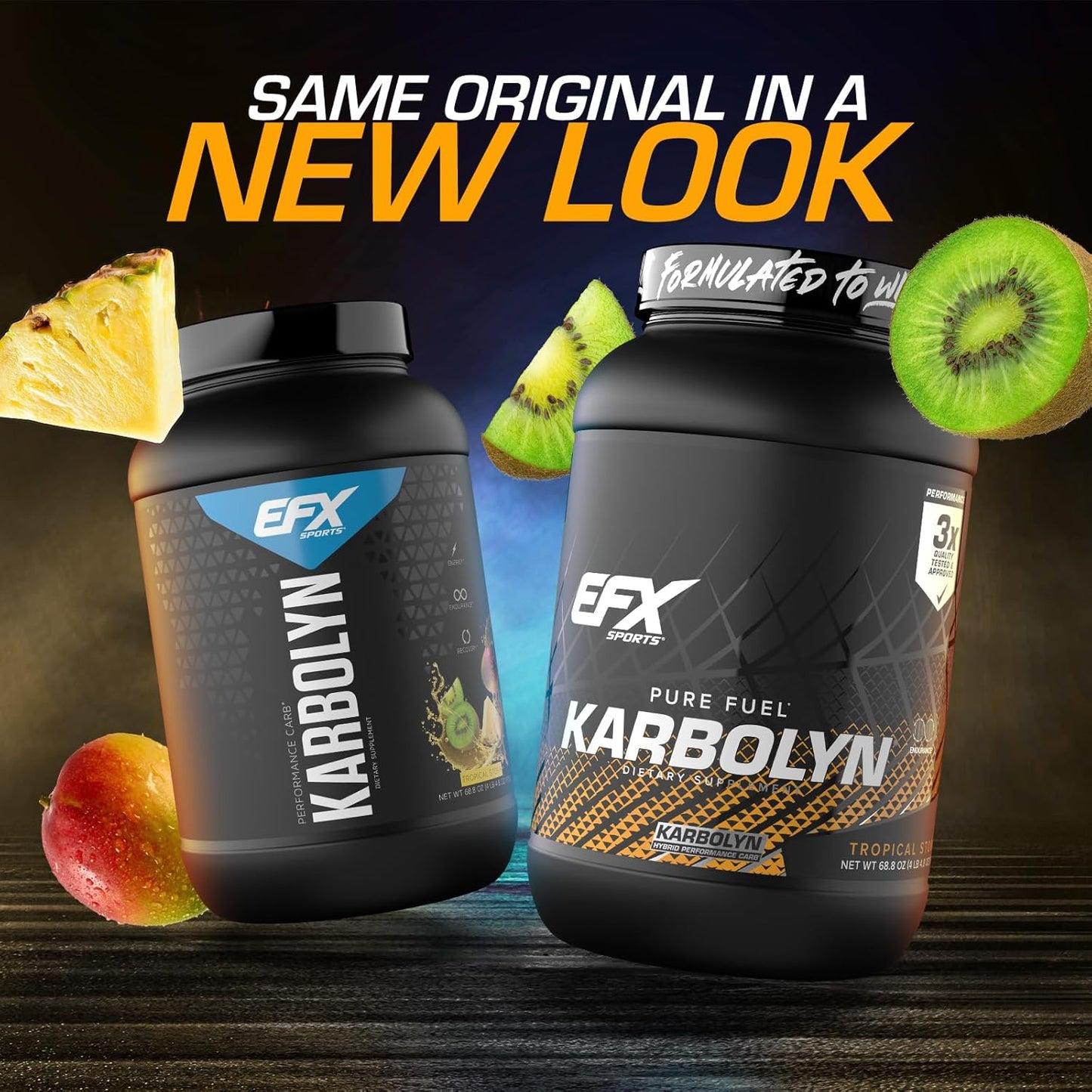EFX Sports Karbolyn Fuel Tropical Storm - Fast-Absorbing Carb Powder for Energy & Recovery - 37 Servings