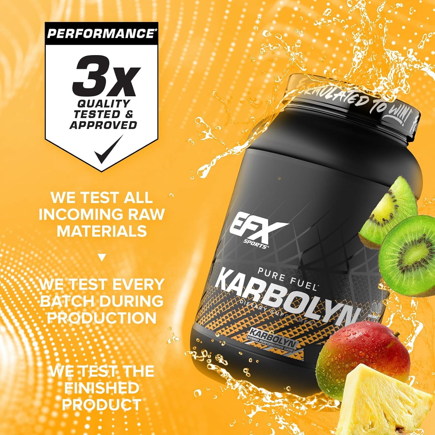 EFX Sports Karbolyn Fuel Tropical Storm - Fast-Absorbing Carb Powder for Energy & Recovery - 37 Servings
