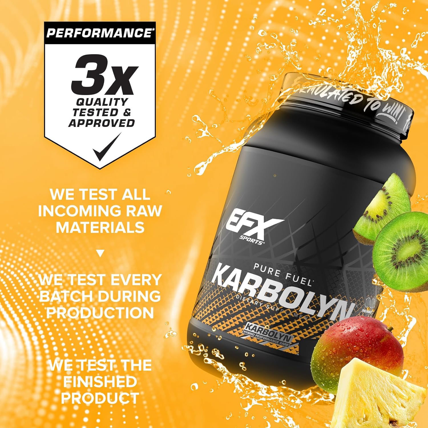 EFX Sports Karbolyn Fuel Tropical Storm - Fast-Absorbing Carb Powder for Energy & Recovery - 37 Servings