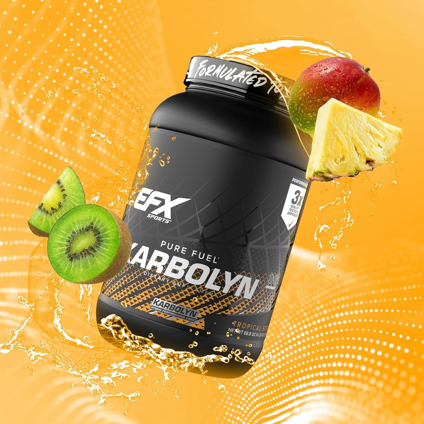 EFX Sports Karbolyn Fuel Tropical Storm - Fast-Absorbing Carb Powder for Energy & Recovery - 37 Servings