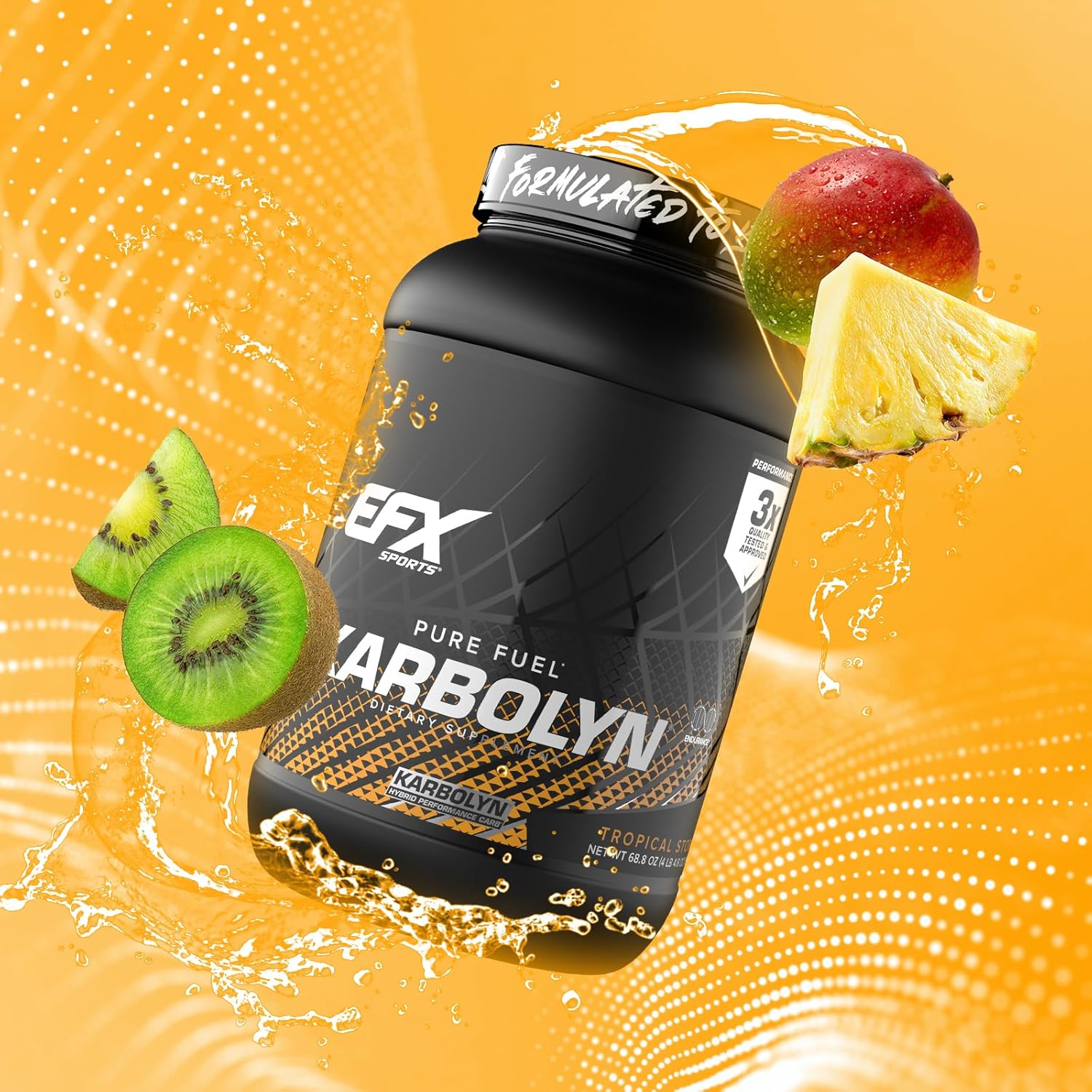 EFX Sports Karbolyn Fuel Tropical Storm - Fast-Absorbing Carb Powder for Energy & Recovery - 37 Servings