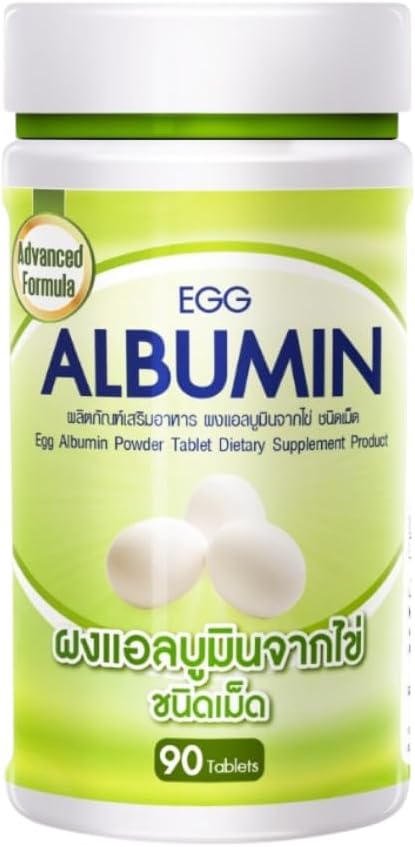 Egg White Protein Tablets - 90 Tablets, 3.80oz Alburnin Powder Supplement