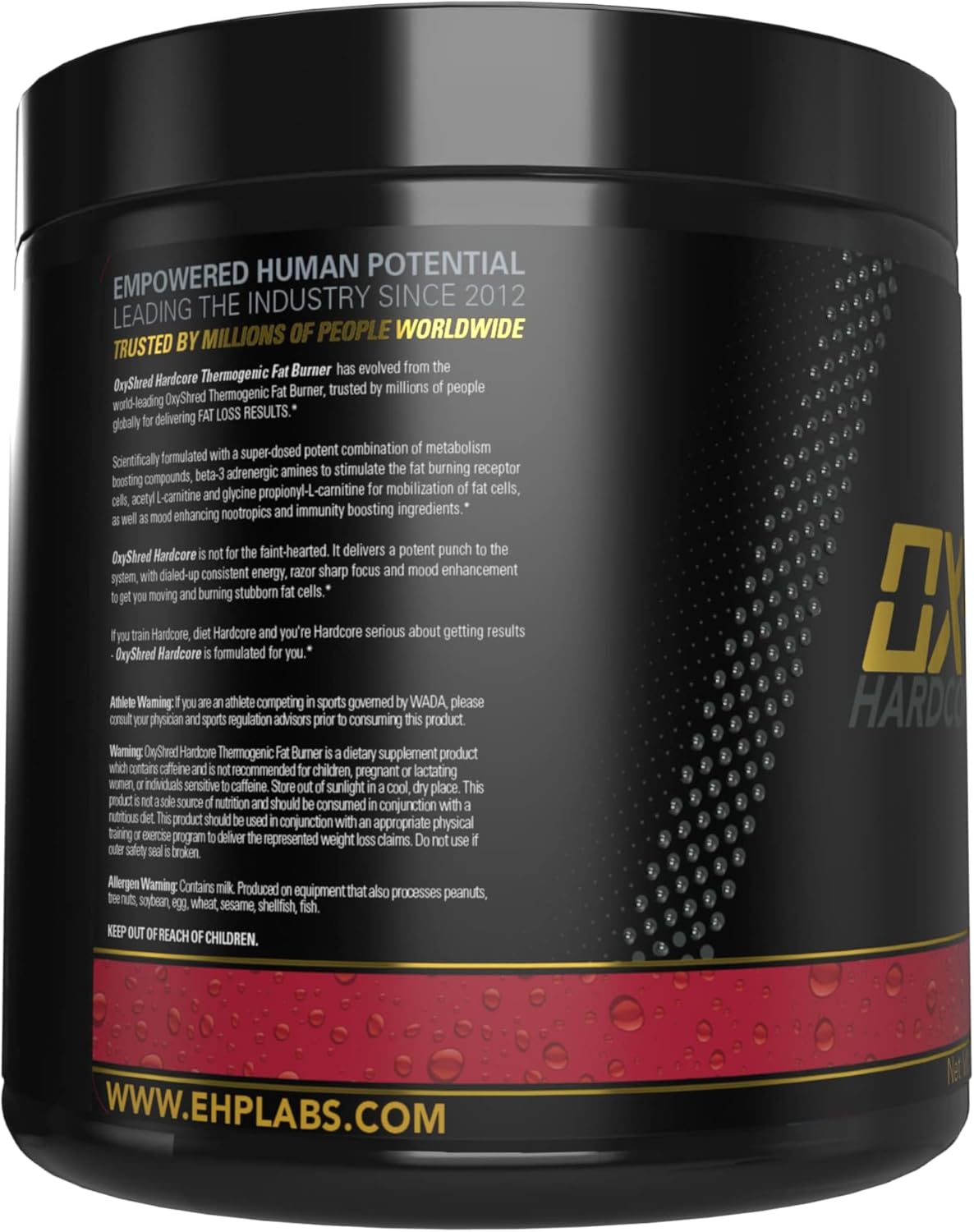 EHP Labs OxyShred Hardcore Pre Workout Powder - High Dose Energy Boost Drink with L Glutamine & Acetyl L Carnitine - Cali Cola Flavor, 40 Servings