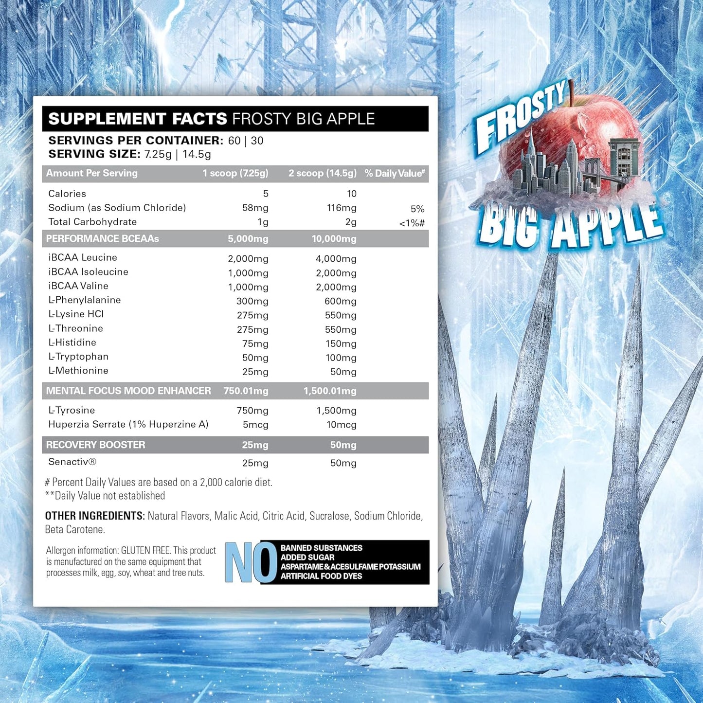 EHP Labs x Ghostbusters Beyond BCAA Powder - Sugar Free Amino Acids Supplement for Muscle Recovery - 60 Servings