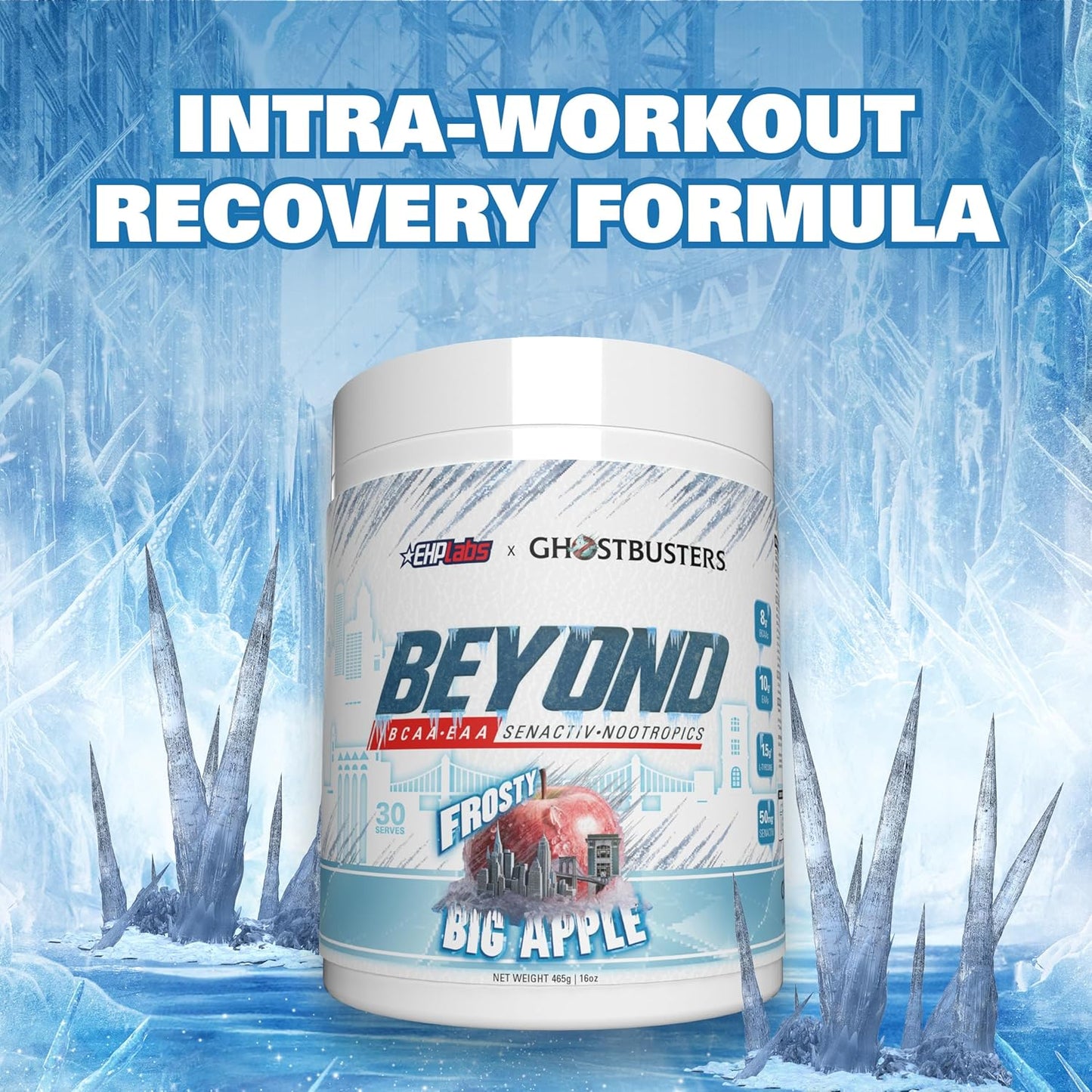 EHP Labs x Ghostbusters Beyond BCAA Powder - Sugar Free Amino Acids Supplement for Muscle Recovery - 60 Servings