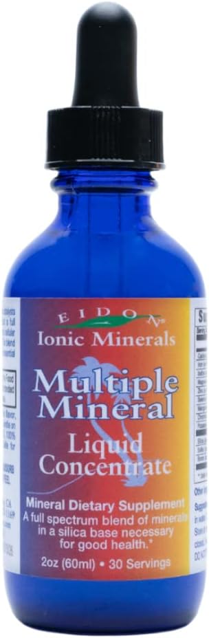 Eidon Ionic Minerals Multiple Minerals Supplement - Trace Mineral Drops for Hydration and Heart Health - 2 oz