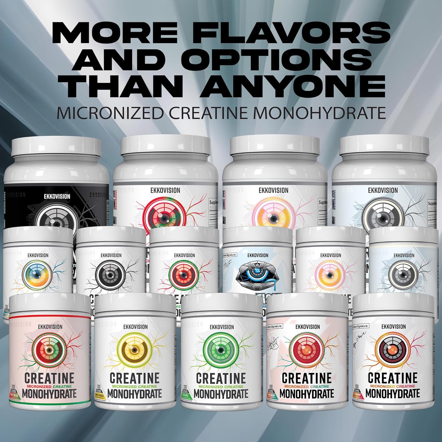 Ekkovision Pink Lemonade Creatine Monohydrate Powder - Pre & Post Workout Supplement for Energy Support - 100 Servings
