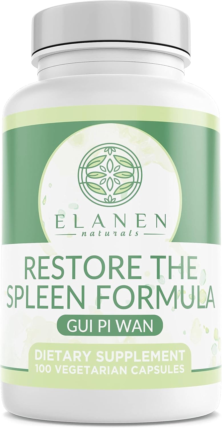 Elanen Naturals GUI Pi Wan Capsules - 3rd Party Tested, Spleen Nourishing Formula for Heart & Mind, 100 Veg Caps
