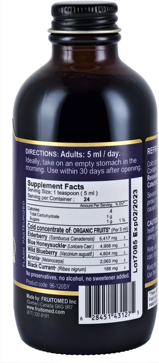 Elderberry Concentrate with 67 Polyphenols - Premium Antioxidant Supplement - 24-Day Supply