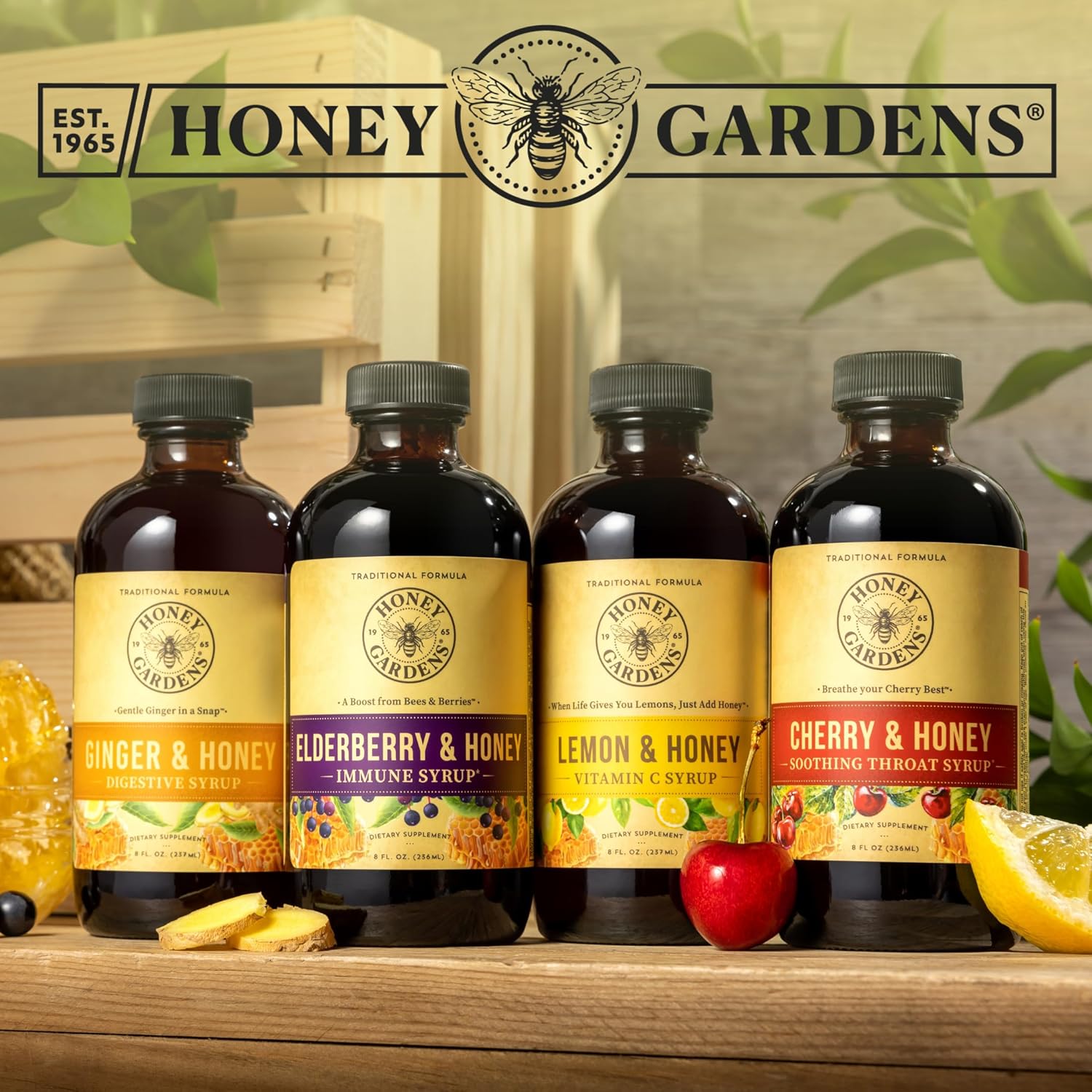 Elderberry Syrup with Raw Honey, Propolis, Elderberries, and Echinacea for Immune Support - 8 fl. oz.